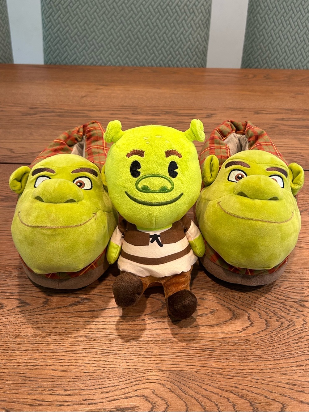 Shrek Plush Toy and Slippers Set Size L Dreamworks Shoes Stuffed Animal